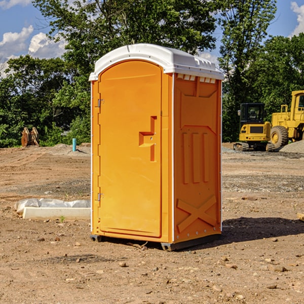 are there any restrictions on what items can be disposed of in the portable restrooms in Woodville